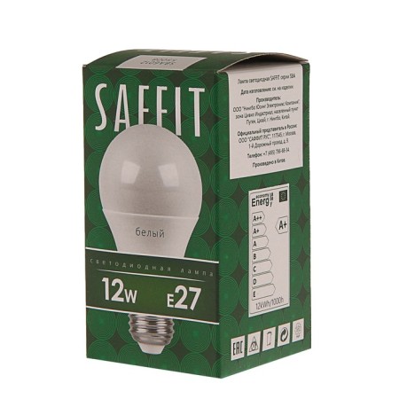 LED LED SAFFIT SBA6012, A60, E27, 12 W, 230 V, 4000 K, 1100 lm, 220 °, 113x60 mm-2
