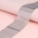 Ribbon with imitation of rhinestones, 6 cm, 1.5 m, silver color