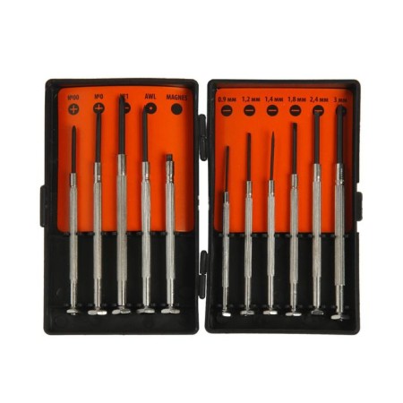 Set of screws Sparta, for accurate work, PH00-0-1, SL0.9-3, 11 pcs., Plastic case-1