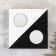 Gypsum pawing "Para", 11.2x11.2x2 cm, under a teaspoon, black and white
