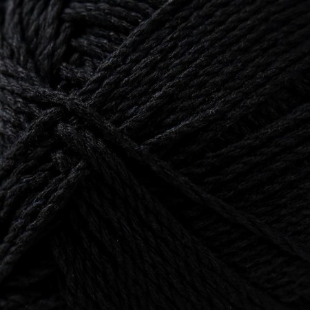 Yarn "soft cotton" 70% cotton, 30% nylon 220m/100g (003 black)-2