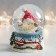 Souvenir Polystone Water Ball "Santa Claus - Harmonist" 7x6.7x8.8 cm