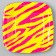 Disposable plate plate square "zebra" pink, 16.5x16.5 cm