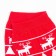 Women's socks "Patterns and deer" color red, size 23-25