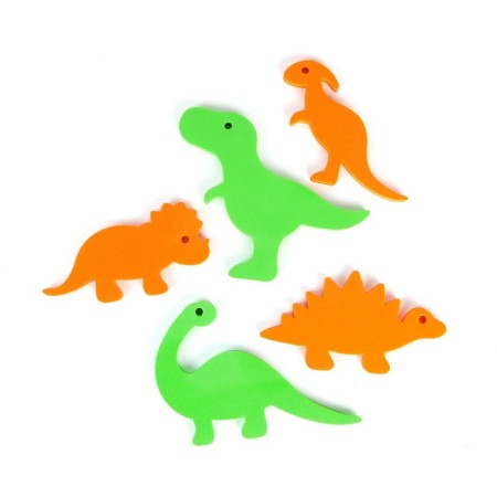 Developing set of stickers for playing in the Dinosaurian bath, 5 elements-2