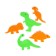 Developing set of stickers for playing in the Dinosaurian bath, 5 elements