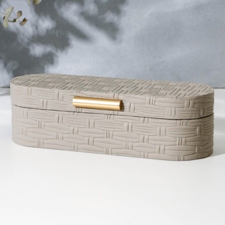 The casket for jewelry "weaving" eco -leather, set 2 pcs.-10
