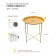 Folding metal table-stalk 2 in 1, 470 × 470 × 505 mm, the color of the gold