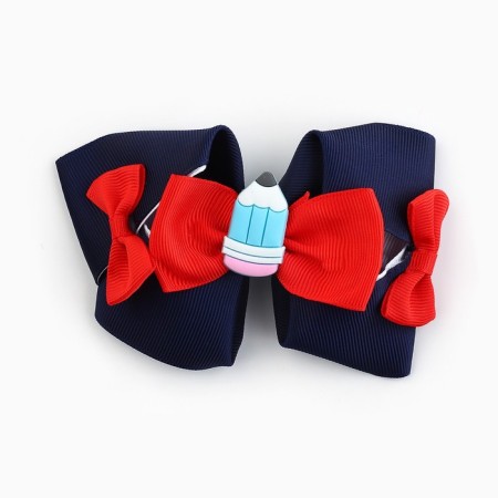 Outlet. Hair bow on a hairpin, 12 cm, cold heart-1