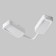 Corner power connector for the built-in track system Technical Tra084CPC-W-2, 16.3x2.5x2 cm, white color