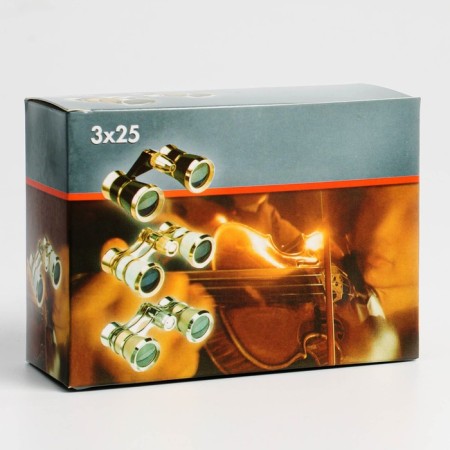 Theater binoculars 3x25, chrome, beige color, Mix packaging-4