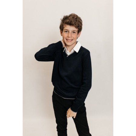 Jumper for boys, height 164-170 cm, dark blue color-2