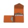 Cartholder, genuine leather, orange 10x8.5x1.5 cm