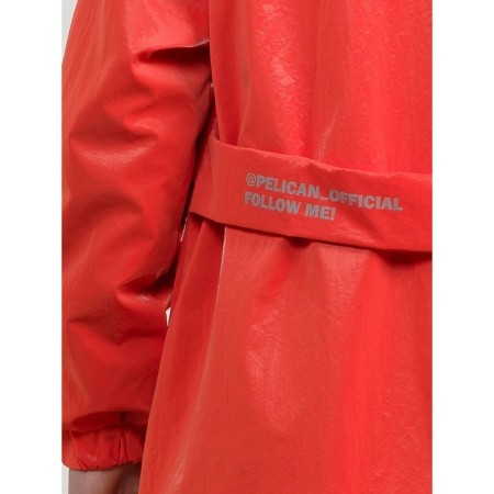 Raincoat for girls, height 140 cm, red color-12
