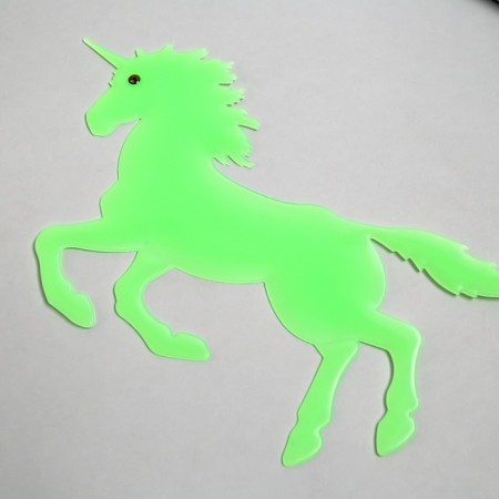 Phosphorus sticker "unicorn" with glue pads mix 29.5x25 cm-6