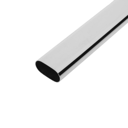 Tundra pipe oval 30x15 mm, l = 1500 mm, chromium color