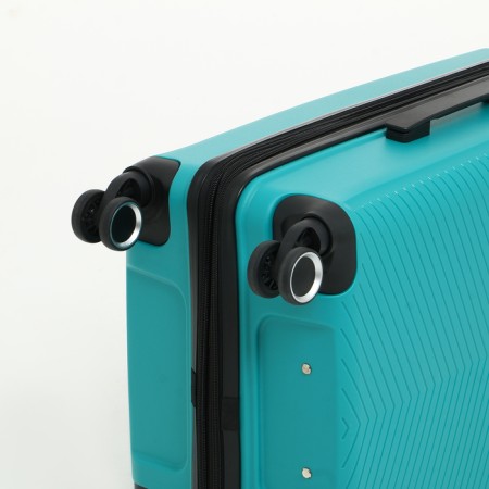 Middle suitcase 24 "on lightning, code lock, 4 wheels, turquoise color-7