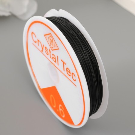 Silicone thread 0.6 mm, 12 m, black-2