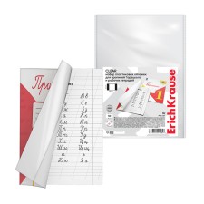 Set of covers PP 10 pieces, 238 x 338 mm, 50 μm, Erichkrause, for the profits of Goretsky and working notebooks