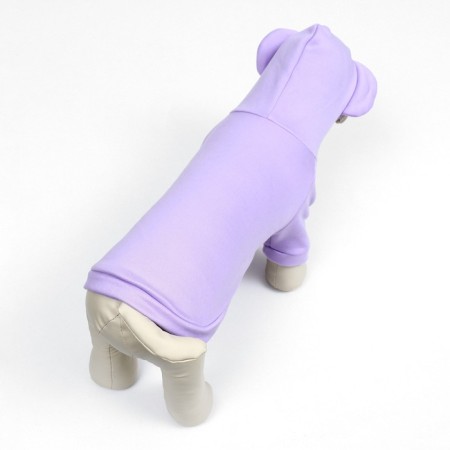Sweater with a hood "Bear", fleece, size S (DS 21, Osh 24, OG 30 cm), purple-5