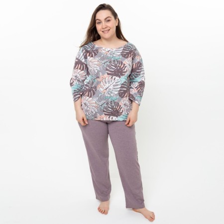 Costume (longshit, trousers) female "oasis" color is light brown, size 46