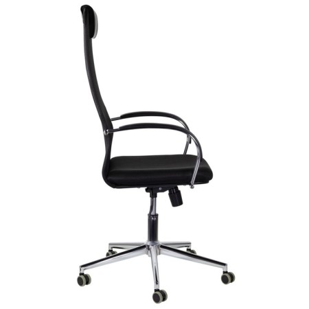 Armchair for the head of Brabix Pilot EX-610 CH Premium, chrome, fabric-plot, black-2