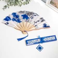 Fan bamboo, textiles h = 21 cm bend, with a brush 