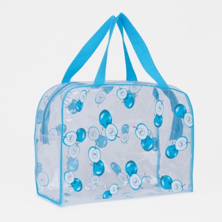 Cosmetic bag with lightning, blue color