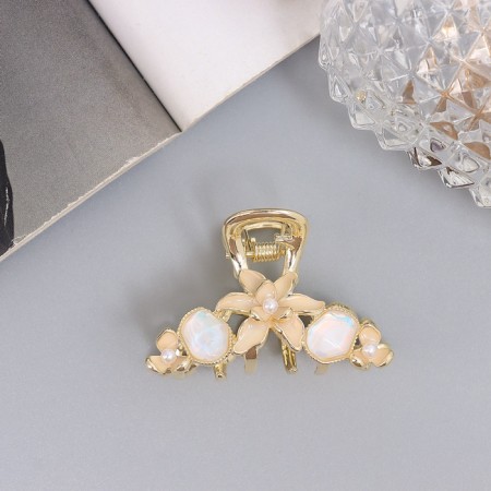 Hair crab "Chloe Galant" flowers, 4 cm, gold