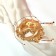 Clutch for the scarf "Pearl inflorescence", the color is white in gold