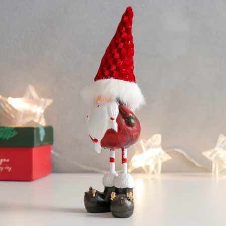 Polystone souvenir "Grandpa on long legs, a red cap with fur" MIX 18x4.5x4 cm-4