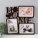 Photo frame LHDF "Home" 33x33 in 3 photos 10x15 cm, col. Wenge-white (plastic screen)