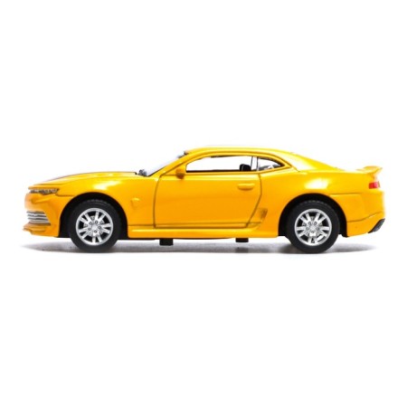 Metal machine "Race", inertial, scale 1:43, yellow color-1