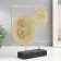 Souvenir metal, marble "Circles with patterns in the frame" gold, black 25x6x27 cm