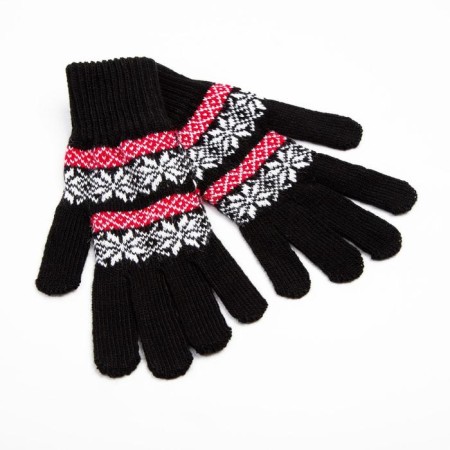 Female gloves, black color, size 18