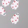 Acryl's work decor "Ghost with hearts" 3.7x2.6x0.2 cm