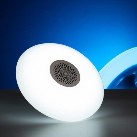 Light device "Musical plate" 23 cm, E27, speaker, remote control, glow RGBW