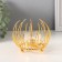 Summary metal, glass per 1 candle "Golden Flower from Prutey" d = 4.5 cm 12x12x9 cm