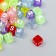 A set of colored beads with English letters "Astra" 6 mm, 150 pcs/pack