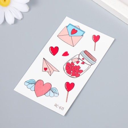 Tattoo on the body Color "Love Enjunctions and Sweets" 10.5x6 cm-1