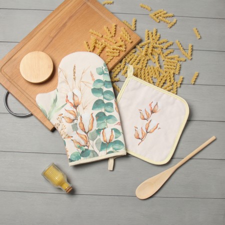 Set of kitchen. Ethel "Cotton" mittens-seging 20x28cm, 19x19cm severity, 100% HL-6
