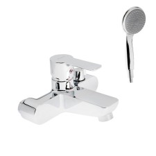 ACCOONA A6008 bath mixer, one -leaf, with shower set, brass, chrome