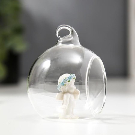 Souvenir Polystone "Angel in the Ball" Blue Venochka, 6.7x5.5x6.2 cm-2