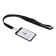 Badege-carman vertical (external 98 x 58mm), internal 85 x 54mm, metal, black, tape 40 cm