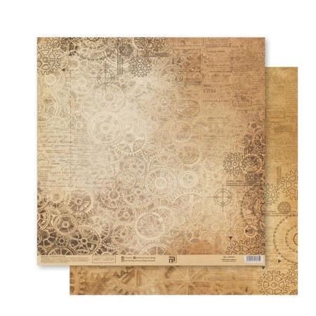 Scrapbooking paper "Mechanisms", 30.5 x 32 cm, 190 g/m²-1