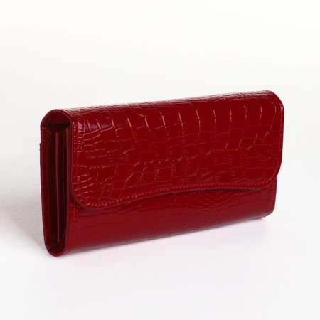 Women's wallet on magnets, red color