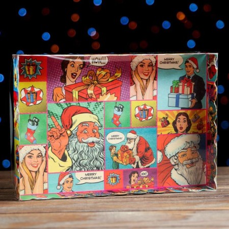 Box for cookies "Pop-Art New Year's Surprise", 22 x 15 x 3 cm