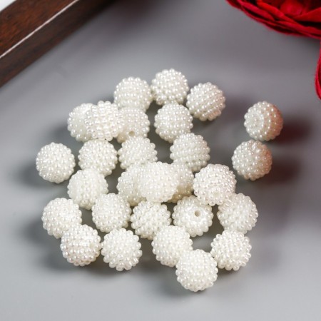 Beads for creativity plastic "lamb pearl physalis" set of 30 pcs 1.1x1.1x1.1 cm