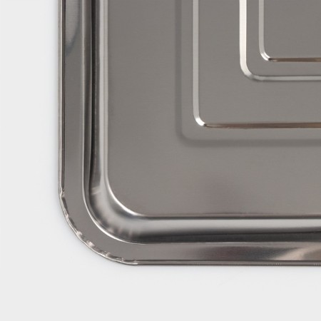 Stainless steel tray 45x35x2 cm-3