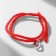 Bracelet-reinforcing "red thread" for wisdom, owl, color silver, 20 size